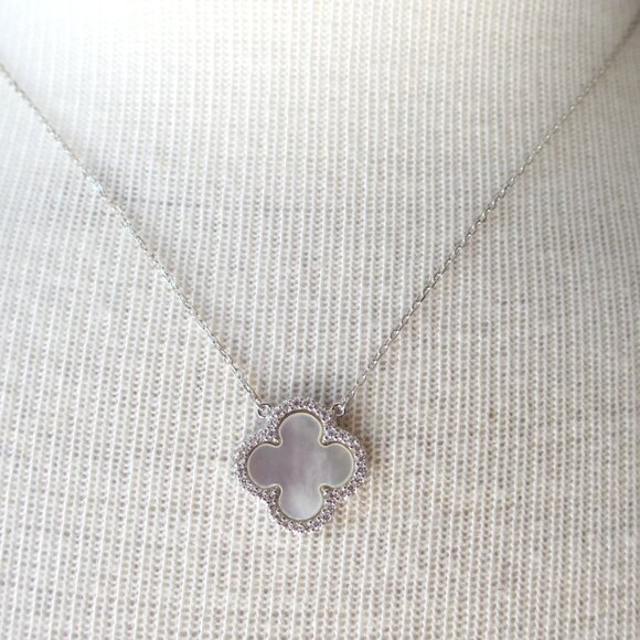 Rachel Zoe Silver Clover Necklace - Picture 1 of 6